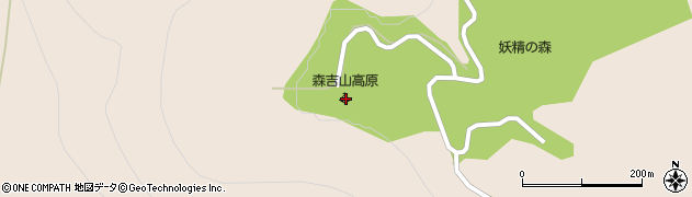 森吉山高原キャンプ場周辺の地図