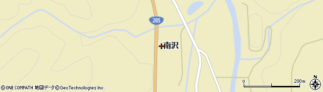 秋田県上小阿仁村（北秋田郡）南沢周辺の地図