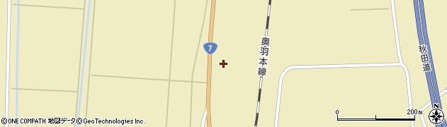 秋田県三種町（山本郡）鯉川（陳場野）周辺の地図