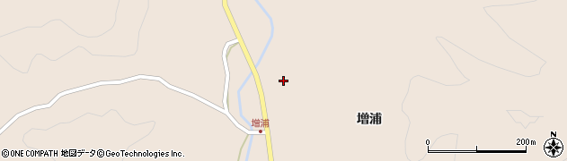 秋田県三種町（山本郡）上岩川（西増浦）周辺の地図