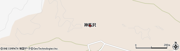 秋田県三種町（山本郡）上岩川（神馬沢）周辺の地図