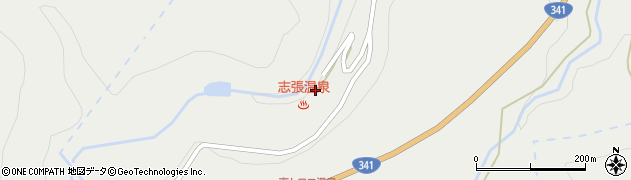 志張温泉元湯周辺の地図