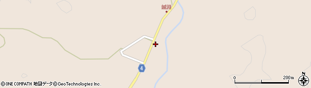 秋田県三種町（山本郡）上岩川（西鰄渕）周辺の地図