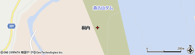秋田県北秋田市森吉（桐内）周辺の地図