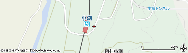 秋田県北秋田市阿仁小渕谷地周辺の地図