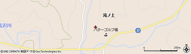 秋田県三種町（山本郡）上岩川（滝ノ上）周辺の地図