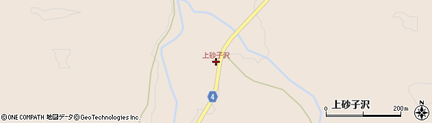 上砂子沢周辺の地図
