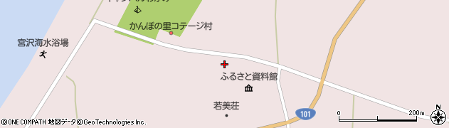 秋田県男鹿市野石（大場沢下）周辺の地図