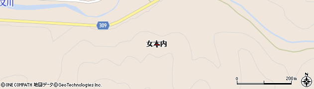 秋田県北秋田市森吉女木内周辺の地図