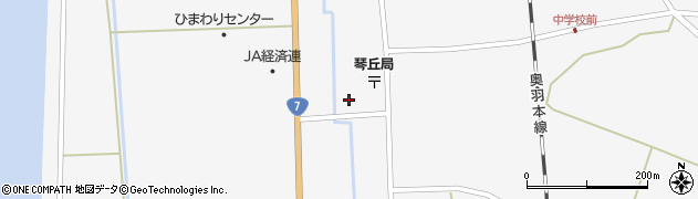 秋田県三種町（山本郡）鹿渡（町後）周辺の地図