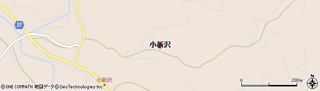 秋田県三種町（山本郡）上岩川（小新沢）周辺の地図