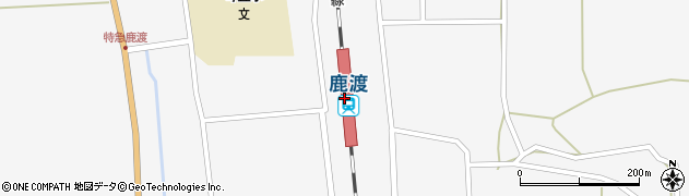 鹿渡駅周辺の地図