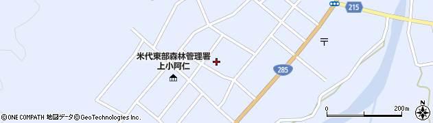 上小阿仁村役場　若者センター周辺の地図