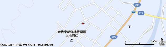 上小阿仁村役場　沖田面公民館周辺の地図