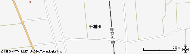 秋田県三種町（山本郡）鹿渡（千刈田）周辺の地図