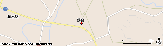 秋田県三種町（山本郡）上岩川（落合）周辺の地図