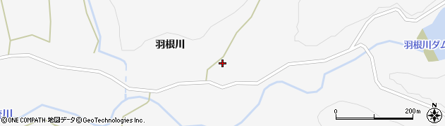 秋田県三種町（山本郡）鹿渡（小羽根川）周辺の地図