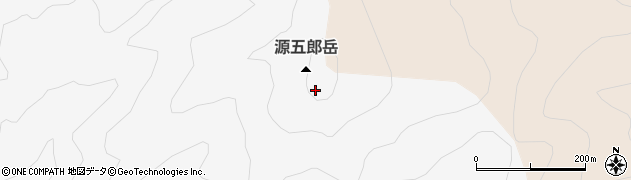 源五郎岳周辺の地図