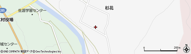 秋田県上小阿仁村（北秋田郡）杉花（谷地）周辺の地図