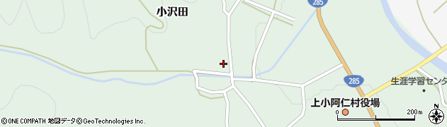 小沢田部落事務所周辺の地図