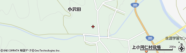 秋田県上小阿仁村（北秋田郡）小沢田周辺の地図