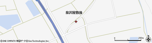 秋田県三種町（山本郡）鹿渡（泉沢縄手下）周辺の地図