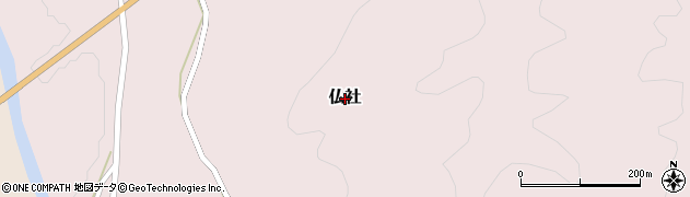 秋田県上小阿仁村（北秋田郡）仏社周辺の地図