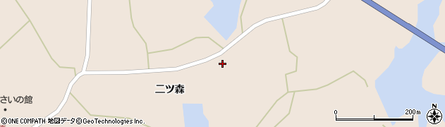 秋田県三種町（山本郡）森岳（家後堤ノ上）周辺の地図