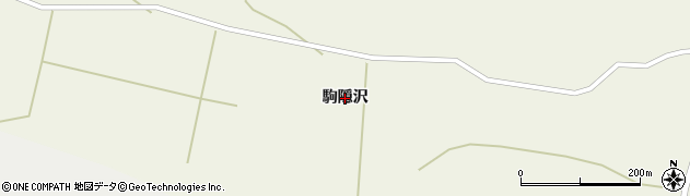 秋田県三種町（山本郡）大口（駒隠沢）周辺の地図
