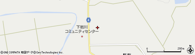 秋田県三種町（山本郡）下岩川（長面谷地）周辺の地図