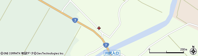 秋田県三種町（山本郡）川尻（熊屋敷）周辺の地図