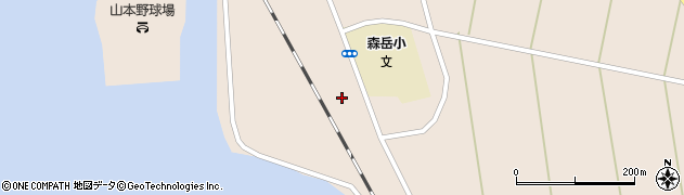 秋田県三種町（山本郡）森岳（西囲）周辺の地図