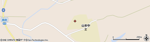 三種町立山本中学校　柔剣道場周辺の地図