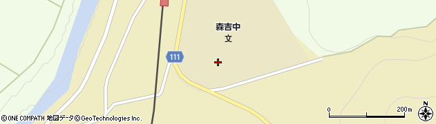 北秋田市立森吉中学校周辺の地図