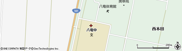 秋田県山本郡三種町鵜川岩谷子10周辺の地図