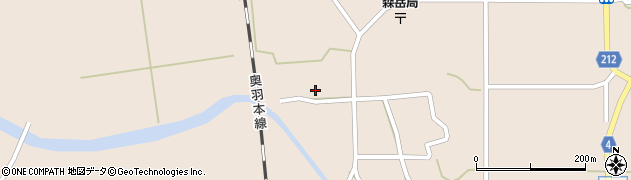 秋田県三種町（山本郡）森岳（小狭間）周辺の地図
