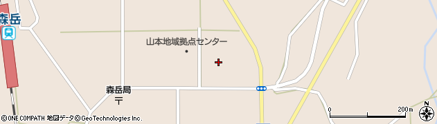 秋田県山本郡三種町森岳山崎周辺の地図