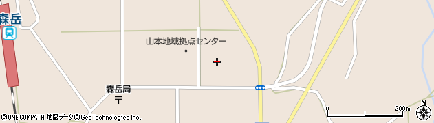 秋田県三種町（山本郡）森岳（山崎）周辺の地図