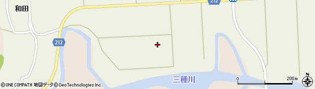 秋田県三種町（山本郡）豊岡金田（駒ケ崎）周辺の地図
