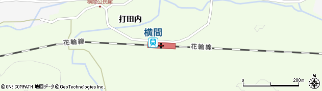 横間駅周辺の地図