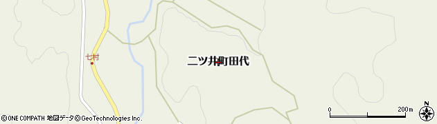 秋田県能代市二ツ井町田代周辺の地図