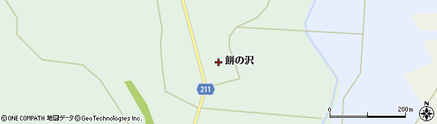 秋田県三種町（山本郡）鵜川（餅の沢）周辺の地図