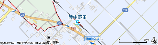陸中野田駅周辺の地図