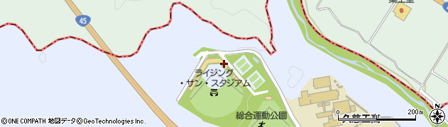 野田村　総合運動公園周辺の地図