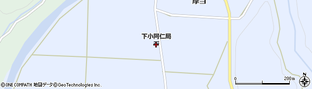 下小阿仁郵便局周辺の地図