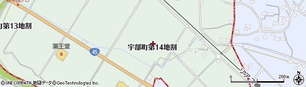 岩手県久慈市宇部町（第１４地割）周辺の地図