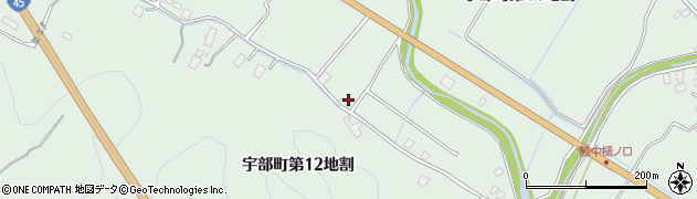 岩手県久慈市宇部町（第１２地割）周辺の地図