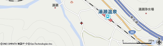 秋田県鹿角市八幡平湯瀬湯端周辺の地図