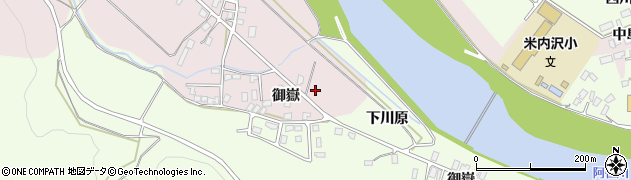 秋田県北秋田市本城（御嶽）周辺の地図