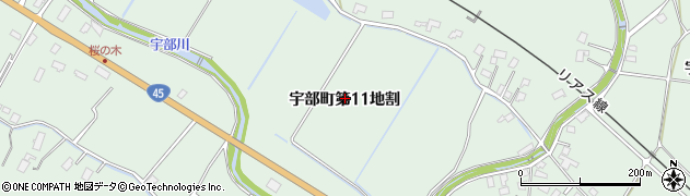 岩手県久慈市宇部町（第１１地割）周辺の地図